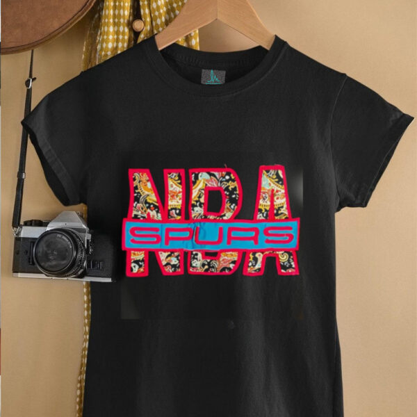 San Antonio Spurs NBA Logo Paisley Pattern Embroidery Style Shirt
