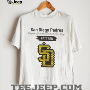 San Diego Padres Brick Stitch Earring Pattern MLB shirt