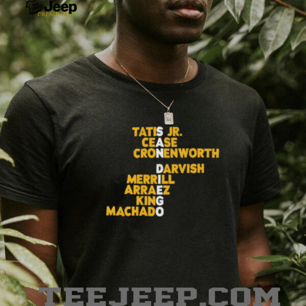 San Diego Padres baseball Names 2025 shirt