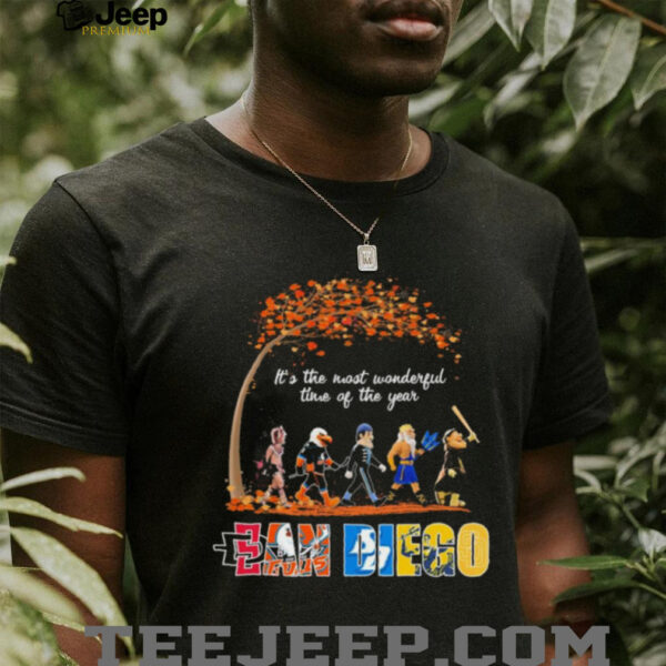 San Diego Sports Teams Mascot Abbey Road It’s The Most Wonderful Time Of The Year Shirt