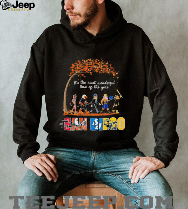 San Diego Sports Teams Mascot Abbey Road It’s The Most Wonderful Time Of The Year Shirt
