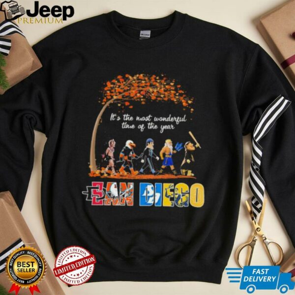 San Diego Sports Teams Mascot Abbey Road It’s The Most Wonderful Time Of The Year Shirt