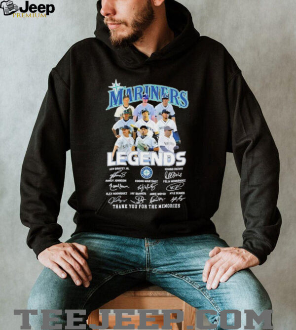 Seattle Mariners Legends thank you for the memories signature shirt