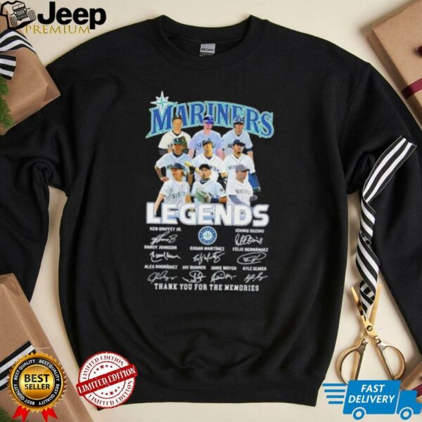 Seattle Mariners Legends thank you for the memories signature shirt