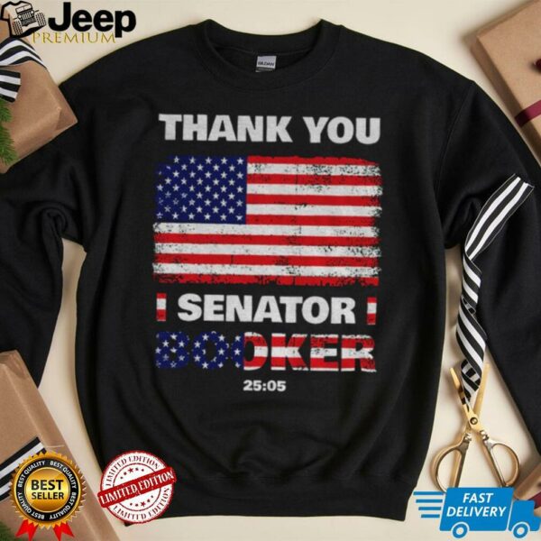 Senator Cory Booker Thank You Senator Booker 25 05 American flag shirt