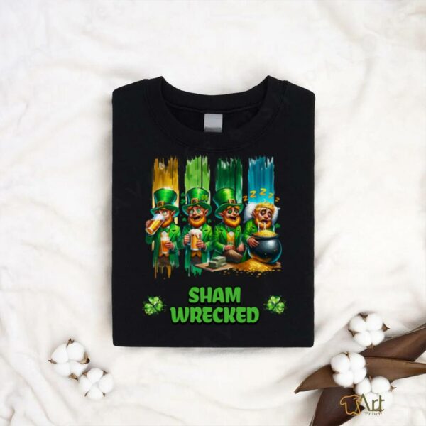 Shamwrecked Funny St. Patrick’s Beer Drinking Leprechaun shirt