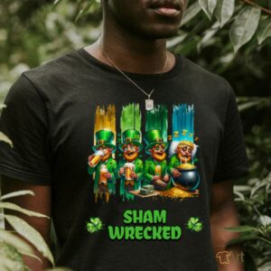 Shamwrecked Funny St. Patricks Beer Drinking Leprechaun shirt3