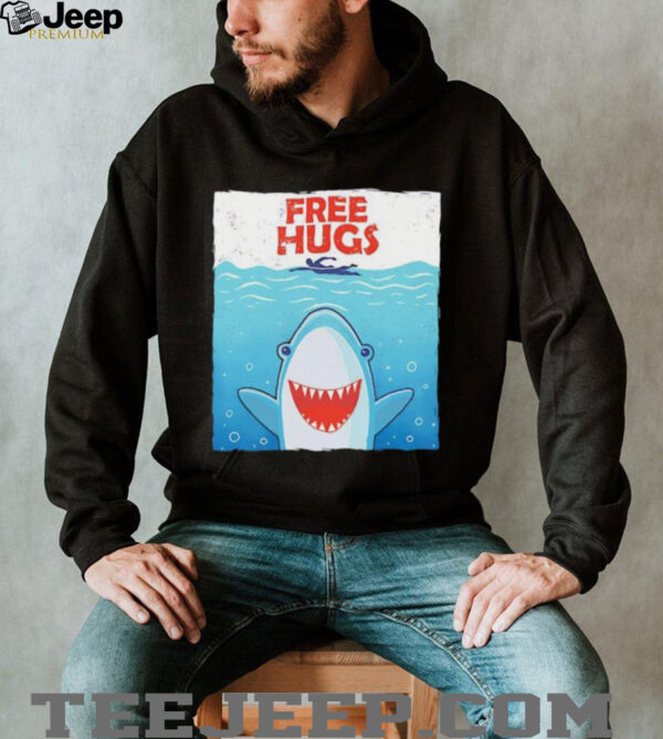 Shark free hugs style Jaws shirt