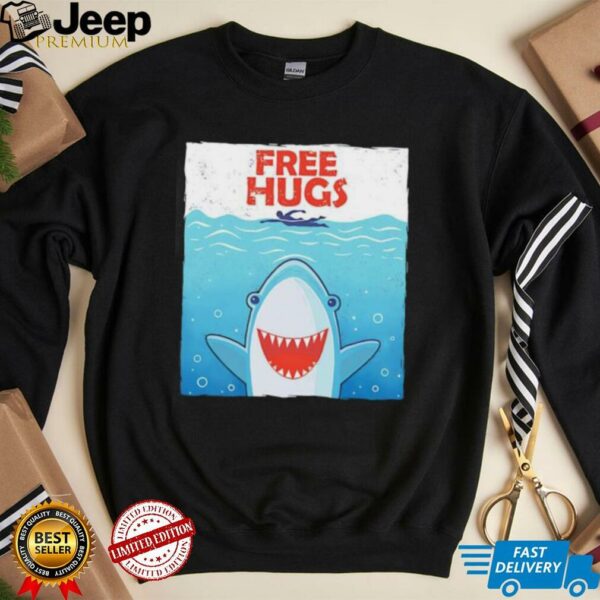 Shark free hugs style Jaws shirt