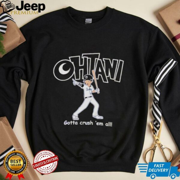 Shohei Ohtani Gotta Crush ‘Em All Pokemon shirt