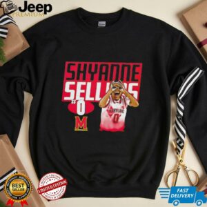 Shyanne Sellers Maryland basketball cartoon shirt4