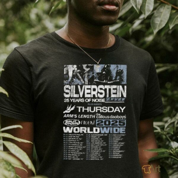 Silverstein 25 Years Of Noise Tour Dates 2025 Fan Gifts Classic T Shirt