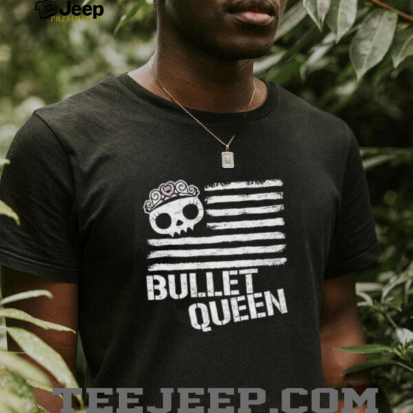 Skull Bullet queen USA flag shirt