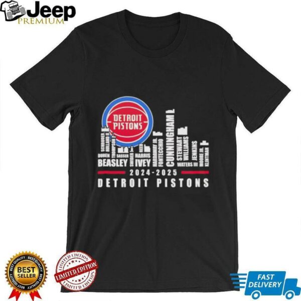 Skyline 2024 2025 Detroit Pistons players name shirt