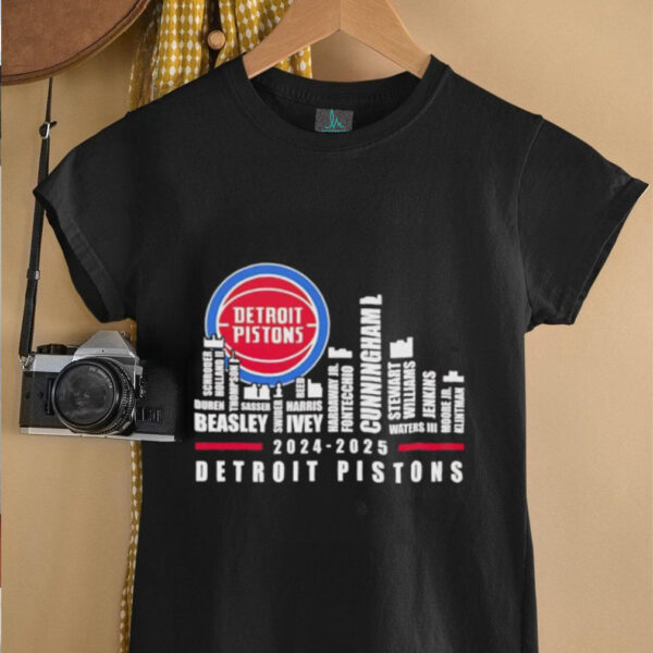 Skyline 2024 2025 Detroit Pistons players name shirt