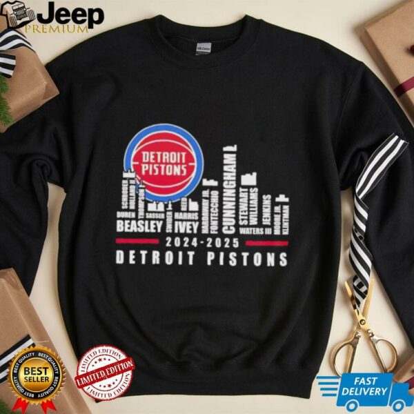 Skyline 2024 2025 Detroit Pistons players name shirt