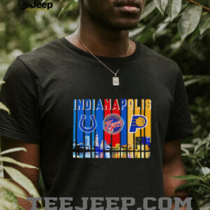 Skyline Indianapolis sports Colts Fever and Pacers logo shirt