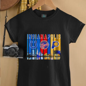 Skyline Indianapolis sports Colts Fever and Pacers logo shirt2