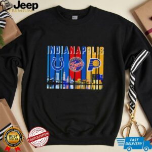 Skyline Indianapolis sports Colts Fever and Pacers logo shirt3