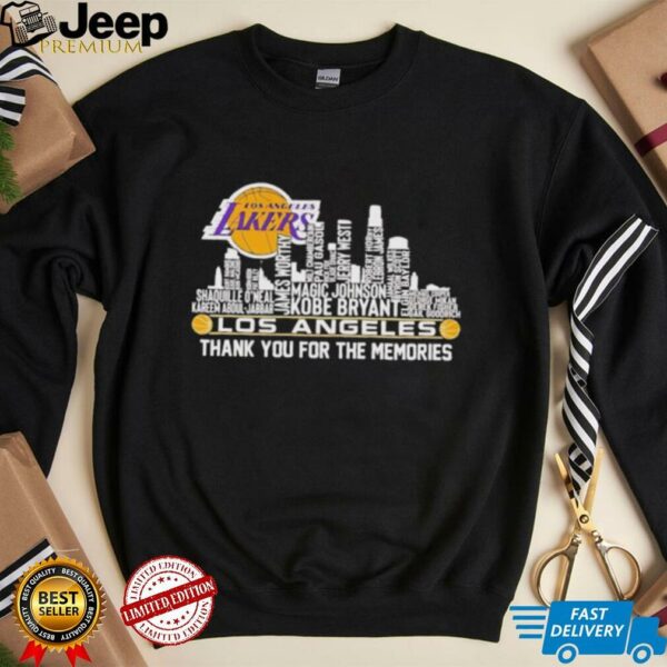 Skyline Los Angeles Lakers thank you for the memories shirt