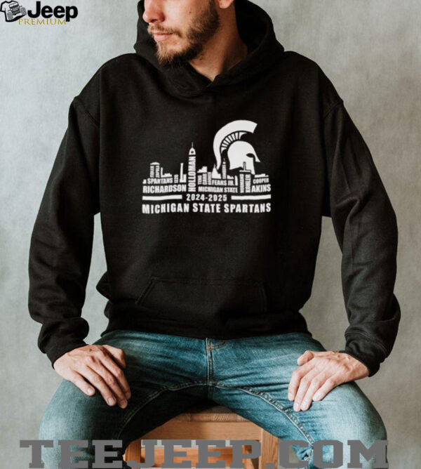 Skyline city 2024 2025 Michigan State Spartans player names shirt