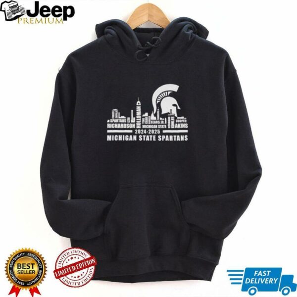 Skyline city 2024 2025 Michigan State Spartans player names shirt