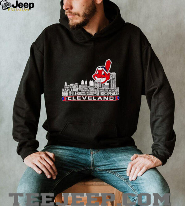 Skyline city Cleveland Guardians player names shirt