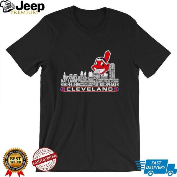 Skyline city Cleveland Guardians player names shirt