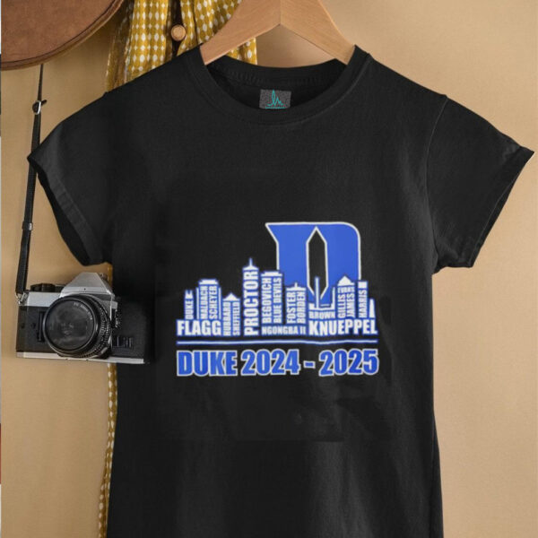 Skyline city Duke Blue Devils men’s basketball 2024 2025 players name shirt