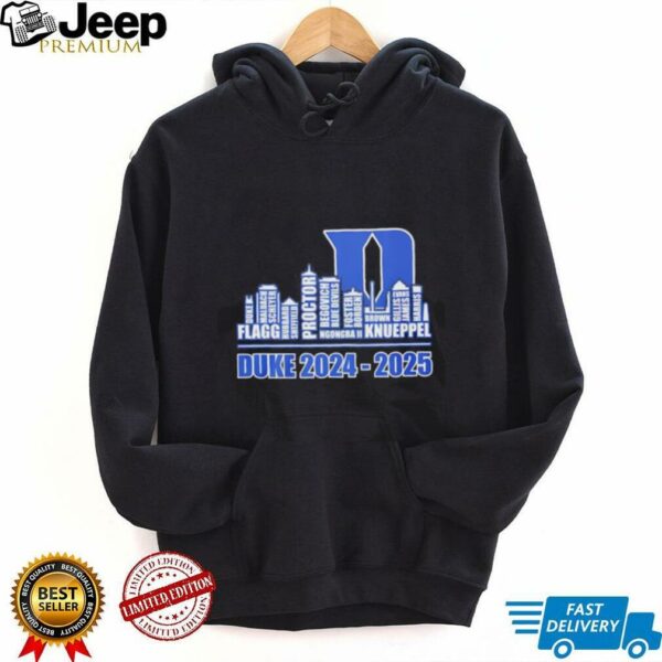 Skyline city Duke Blue Devils men’s basketball 2024 2025 players name shirt