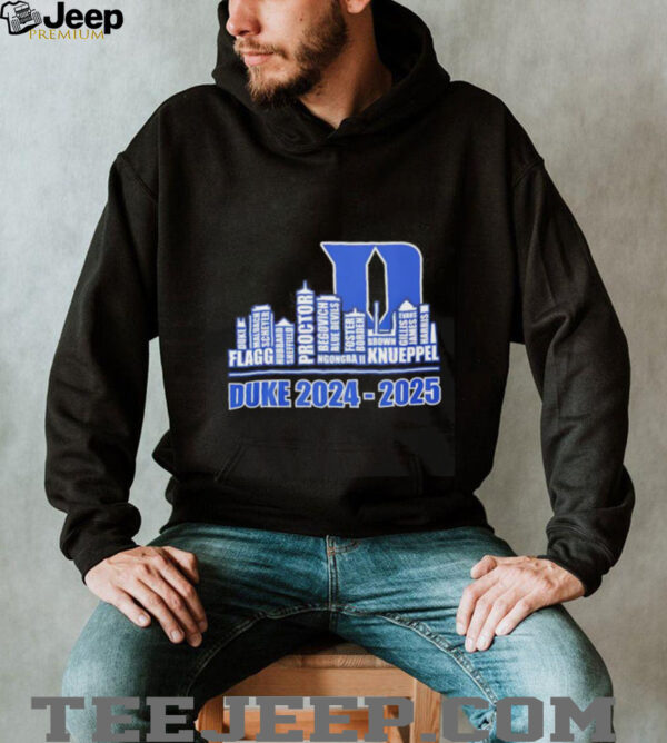 Skyline city Duke Blue Devils men’s basketball 2024 2025 players name shirt