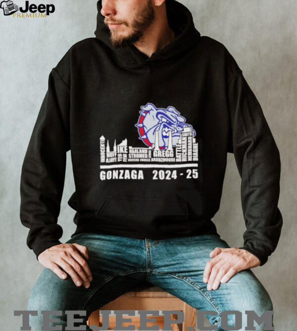 Skyline city Gonzaga Bulldogs 2024 2025 player names shirt