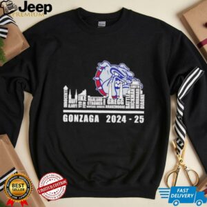 Skyline city Gonzaga Bulldogs 2024 2025 player names shirt