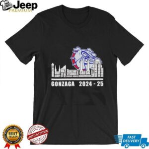 Skyline city Gonzaga Bulldogs 2024 2025 player names shirt2