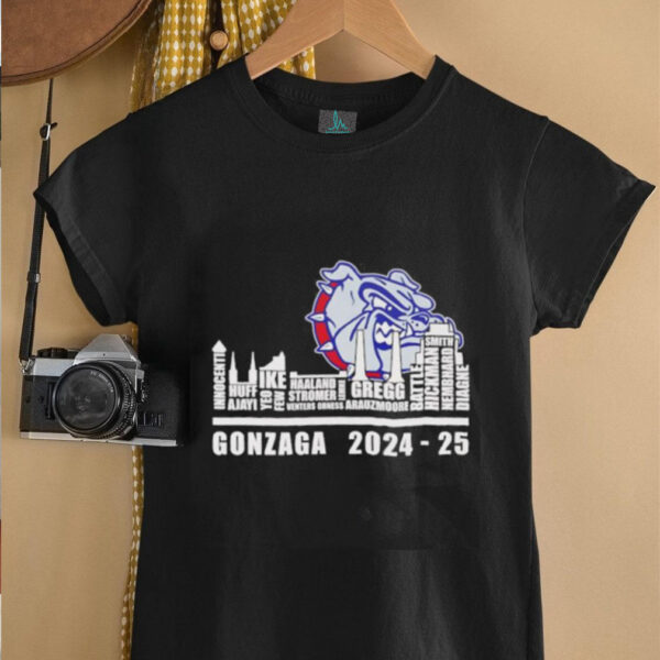 Skyline city Gonzaga Bulldogs 2024 2025 player names shirt