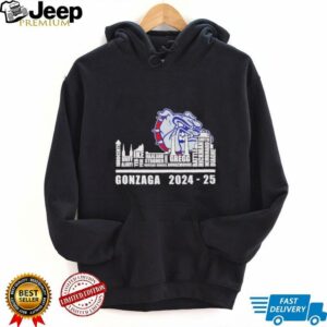 Skyline city Gonzaga Bulldogs 2024 2025 player names shirt4