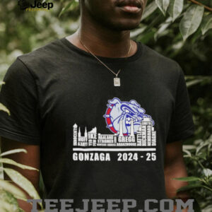 Skyline city Gonzaga Bulldogs 2024 2025 player names shirt5