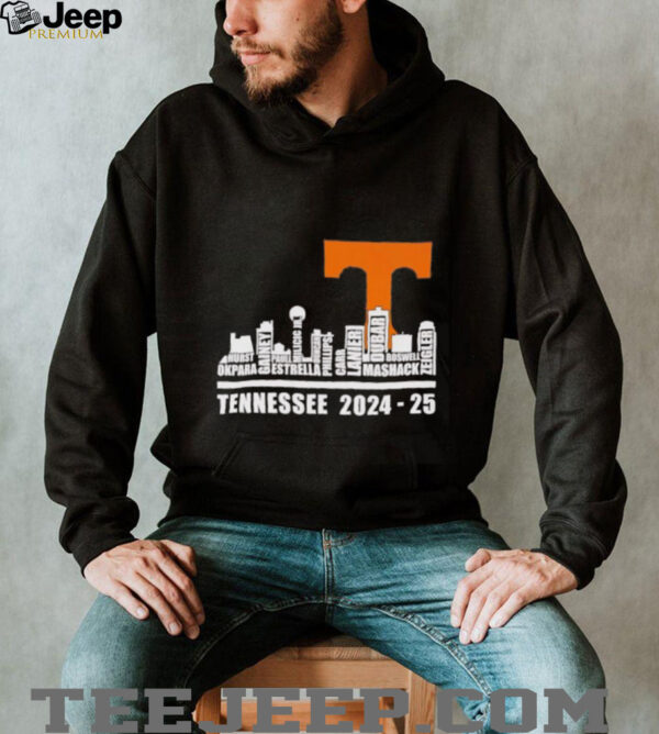 Skyline city Tennessee Volunteers 2024 2025 player names shirt