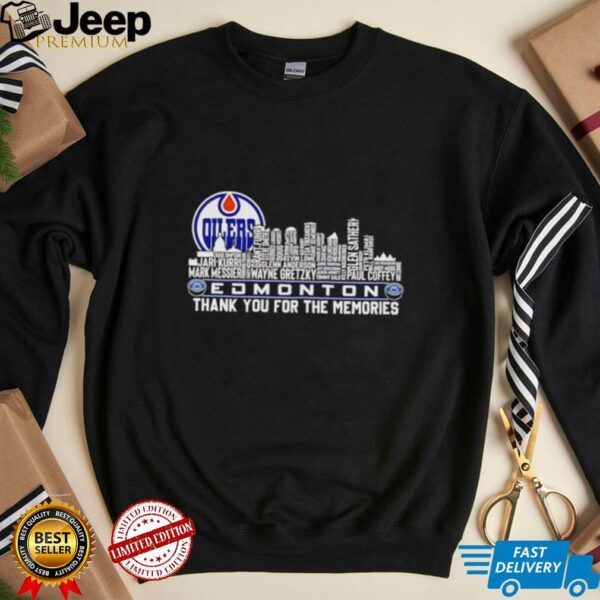 Skyline players name Edmonton Oilers thank you for the memories shirt