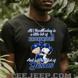 Snoopy And Charlie Brown All I Need Today Is A Little Bit Of Kentucky Wildcats And A Whole Lot Of Jesus T shirts4