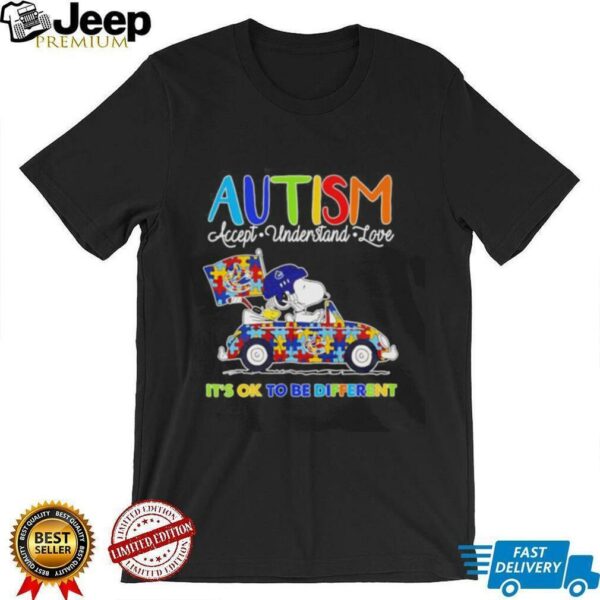 Snoopy Autism accept understand love it’s ok to be different Vancouver Canucks shirt