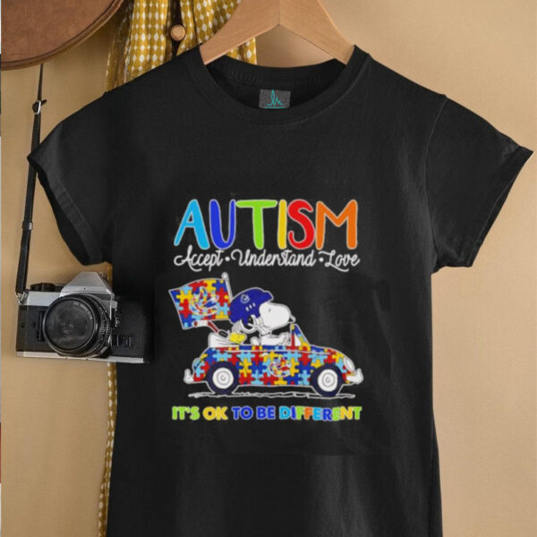 Snoopy Autism accept understand love it’s ok to be different Vancouver Canucks shirt