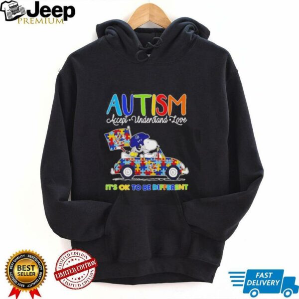 Snoopy Autism accept understand love it’s ok to be different Vancouver Canucks shirt