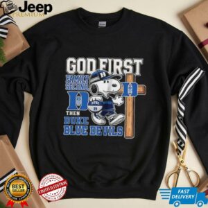 Snoopy God first family second then Duke Blue Devils shirt3