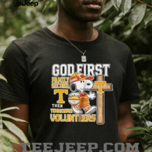 Snoopy God first family second then Tennessee Volunteers shirt2