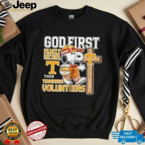 Snoopy God first family second then Tennessee Volunteers shirt3