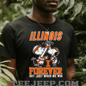 Snoopy High Five Charlie Brown Illinois Fighting Illini Basketball Forever Not Just When We Win Shirt Black4