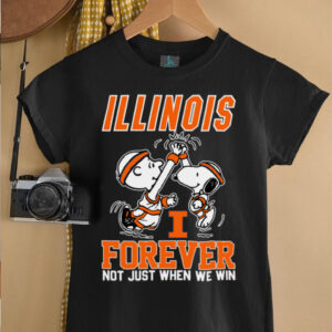 Snoopy High Five Charlie Brown Illinois Fighting Illini Basketball Forever Not Just When We Win Shirt Black5
