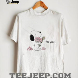 Snoopy Hug Flowers for you shirt3