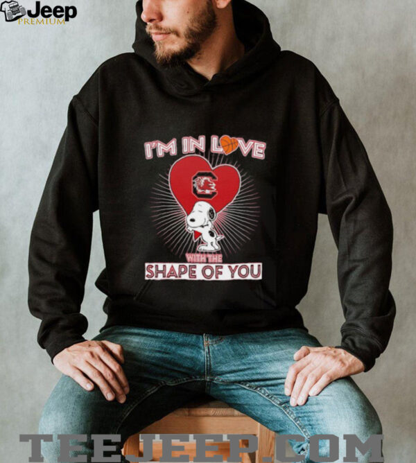 Snoopy I’m in love with the shape of you South Carolina Gamecocks basketball shirt